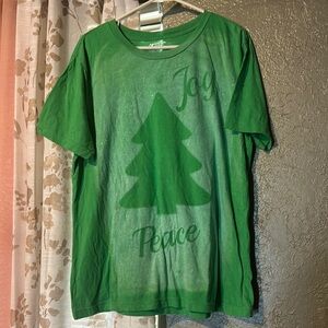 Green Graphic T-Shirt with Tree Design